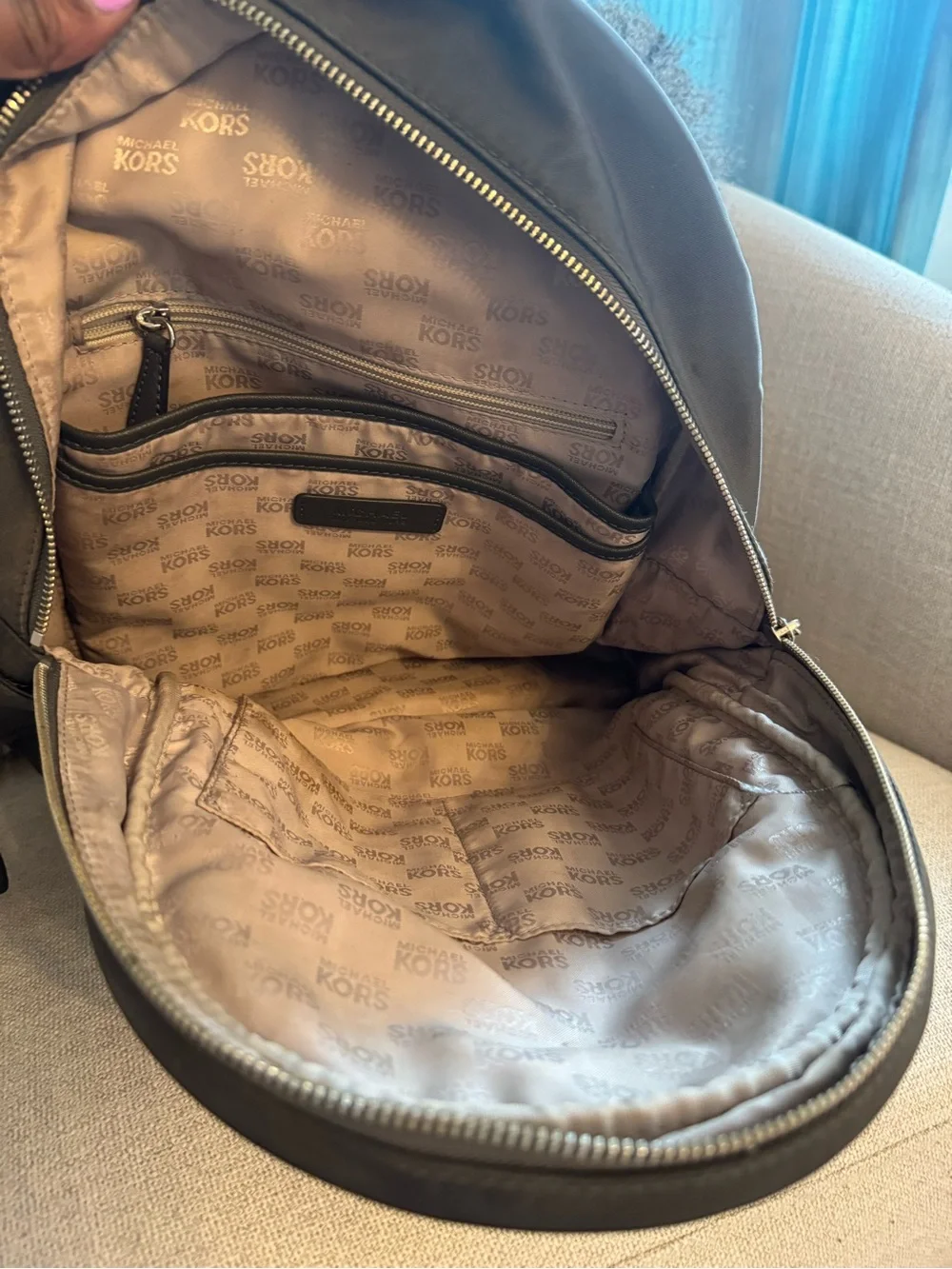 Michael Kors Green Backpack - Sleek Everyday  Bag